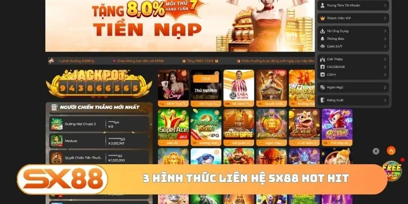 3 hình thức liên hệ SX88 hot hit