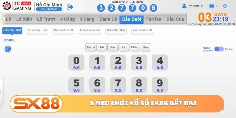 5 mẹo chơi xổ số SX88 bất bại