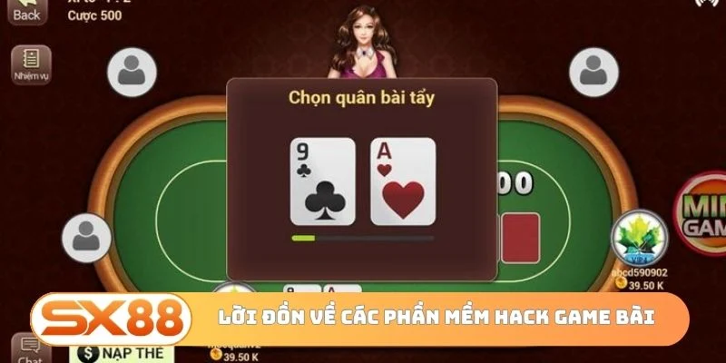 Lời đồn về các phần mềm hack game bài