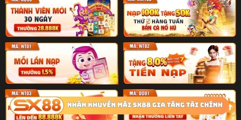 Nhận khuyến mãi SX88 gia tăng tài chính
