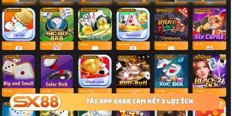 Tải app SX88 cam kết 3 lợi ích